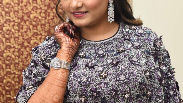 bride poses